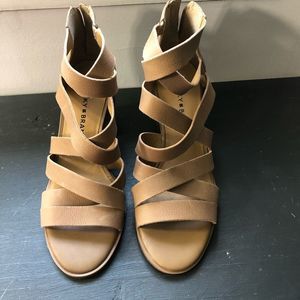 Lucky Brand strappy sandals block heels